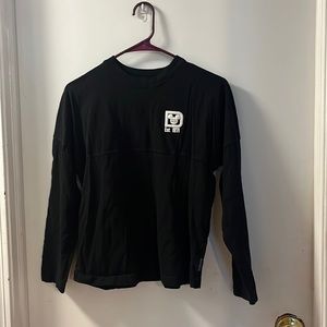 Black long sleeve from Disney world with pop out letters, size XL in kids